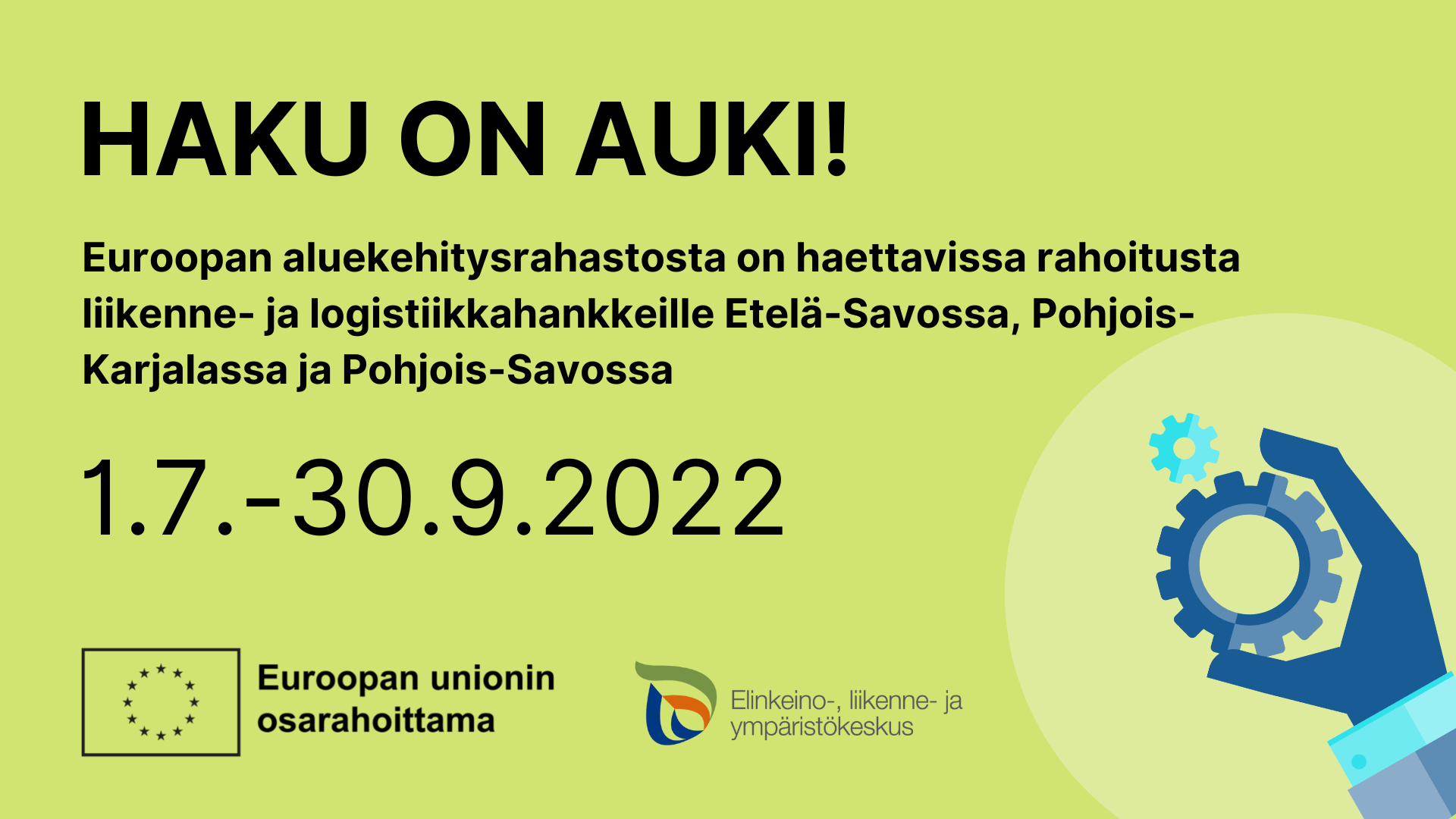 Saavutettavampi Suomi EAKR-haku on auki Itä-Suomen maakunnissa (Etelä-Savon  ELY-keskus) | Rakennerahastot