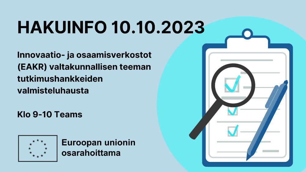 Hakuinfo: Innovaatio- ja osaamisverkostot valmisteluhaku Hakuinfo: Innovaatio- ja osaamisverkostot valmisteluhaku