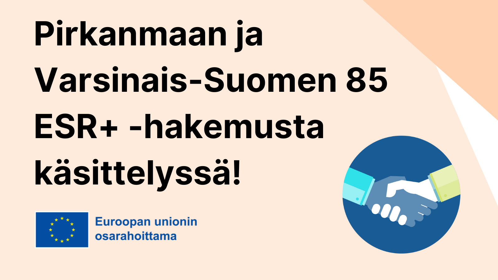 Pirkanmaan Ja Varsinais-Suomen ESR+-haussa Jätettiin Kaikkiaan 85 ...