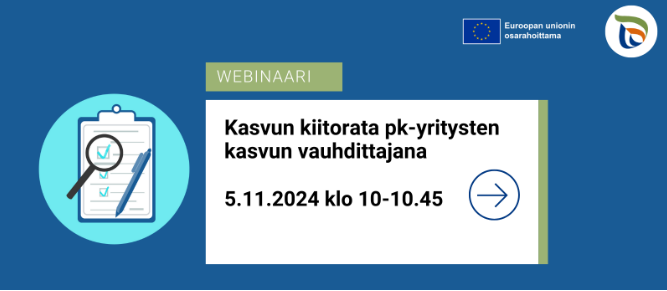 Webinaari: 5.11.2024 Kasvun kiitorata pk-yritysten kasvun vauhdittajana