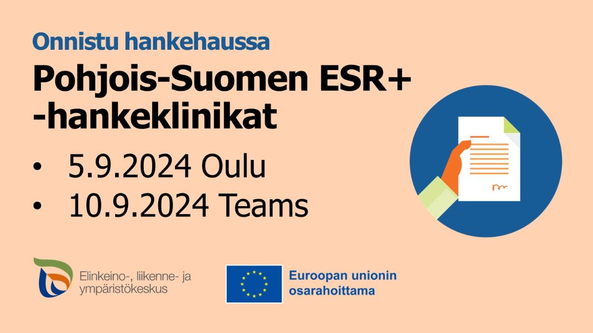 ESR+ -hankehakuklinikan ilmoituskuva.