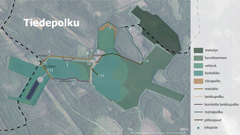 Tiedepolku-reittikartta.