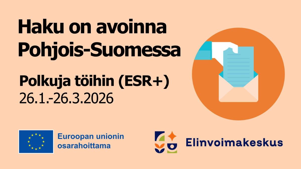 Hakukuva, jossa EU-osarahoittama ja elinvoimakeskuksen logot.