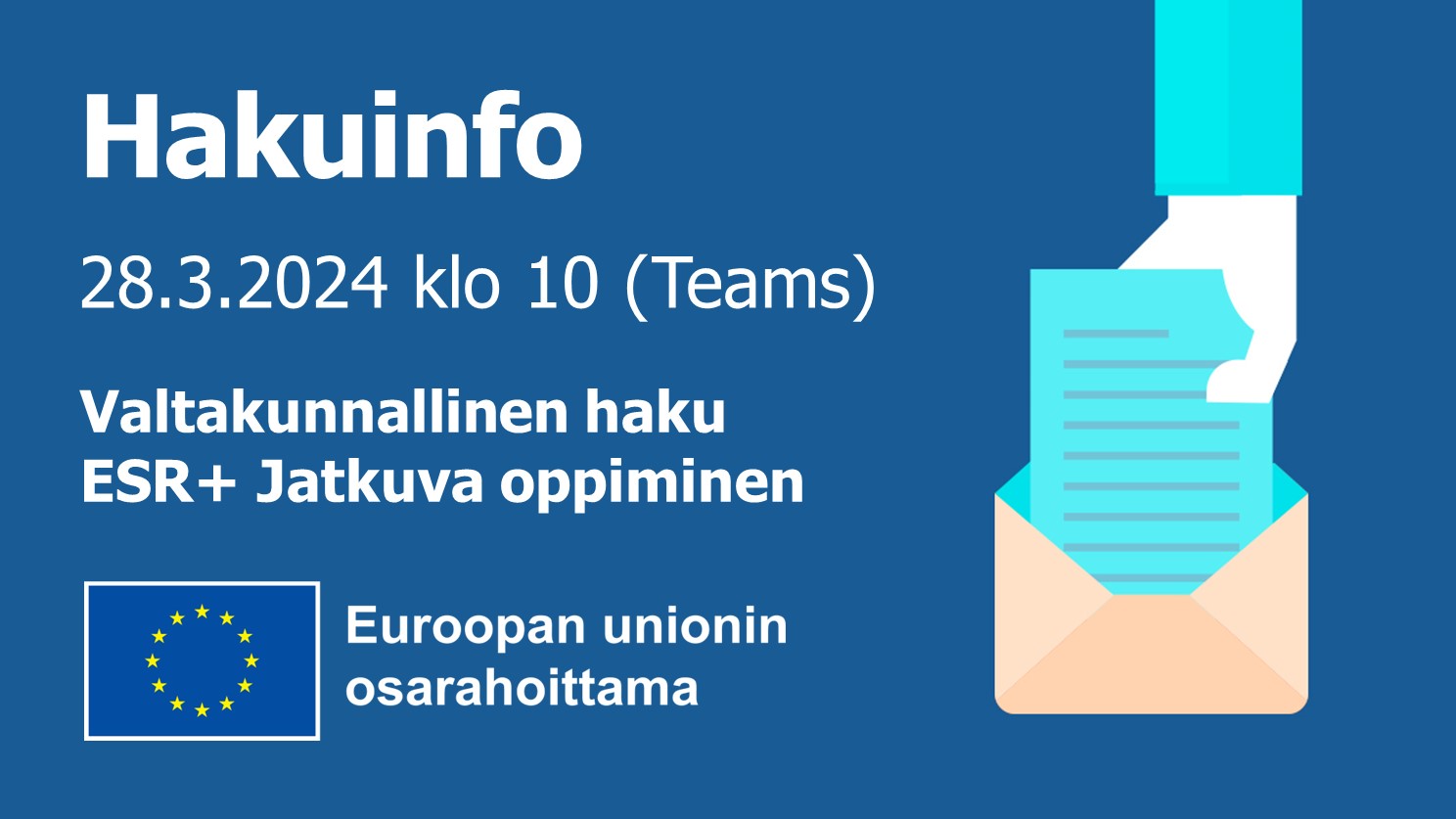 ESR+ Valtakunnallisen Jatkuvan Oppimisen Teeman Hankehaun Info 28.3. ...