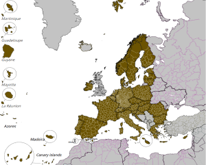 Karttakuva Interreg Europe ohjelma-alueesta